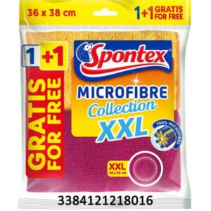 BAYETA SPONTEX MICROFIBRA XXL 1+1 C/ 20UDS