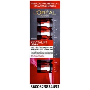 LOREAL W REVITALIFT LASER AMPOLLAS 10% ACIDO GLICOL C/ 6 UDS*****