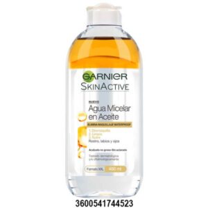 SKIN NAT.AGUA MICELAR EN ACEITE ELIMINA MAQ. WATERP. 400 ML C/6U