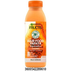 FRUCTIS CHAMPU CAPILAR 350 ML. HAIR FOOD PAPAYA REPARADORA C/6 UD