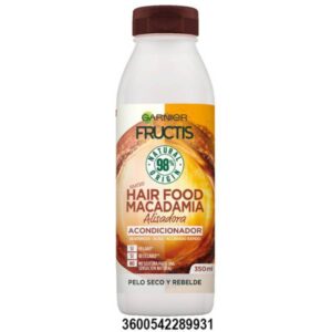 FRUCTIS CREMA SUAVIZ. 350 ML. HAIR FOODMACADAMIA ALISADORA C/6UD
