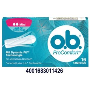 TAMPONES O.B. MINI 16 UDS.C/ 24 UDS