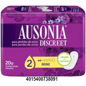 COMPRESAS AUSONIA DISCREET MINI 20U C/ 8 UDS