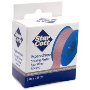 ESPARADRAPO STAR COTT TELA COLOR PIEL 5MX 2,5 CM C/ 96 UDS