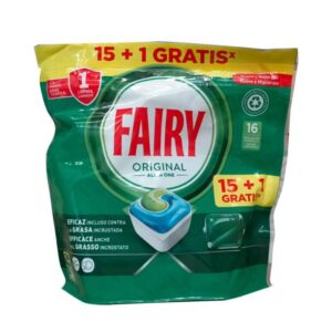 LAVAVAJILLAS FAIRY CAPSULAS PASTILLAS 15+1 UDS TODO EN 1 C/ 5 UDS