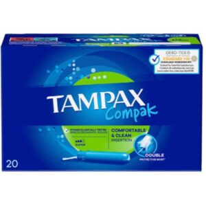 TAMPONES TAMPAX COMPAK SUPER 20 UD C/ 12 UDS