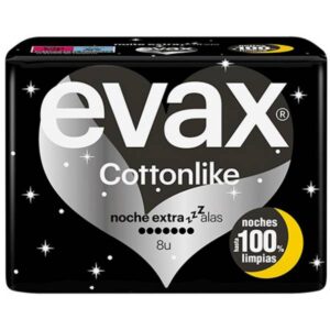 COMPRESAS EVAX COTON ALAS NOCHE EXTRA 8UDS C/ 8 UDS