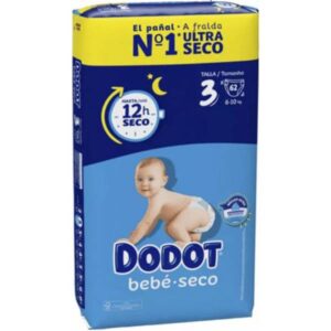 PAÑAL DODOT ETAPAS 6 -10 KG 62 UDS T-3 C/ 3 UDS