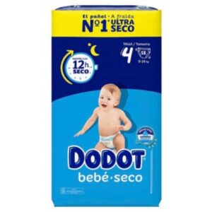 PAÑAL DODOT ETAPAS 9-14 KG 58 UDS T-4 C/ 2 UDS
