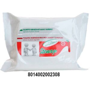 TOALLITAS HIGIENIZANTES STENAGO A-BACTER 20 UDS C/ 24 UDS********