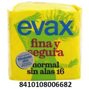 COMPRESAS EVAX  FINA Y SEG. NORMAL 16 UDS. SIN ALAS C/ 16 UDSS. SIN ALAS C/ 16 UDSS. SIN ALAS C/ 16 UDSS. SIN ALAS C/ 16 UDSS. SIN ALAS C/ 16 UDS