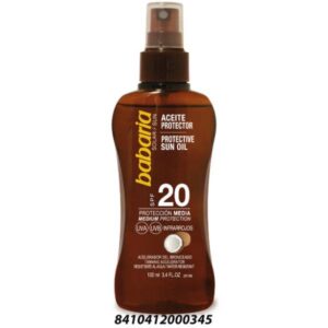 BABARIA BRONC.SPRAY ACEITE FP-20 COCO 100 ML.C/ 6 UDS