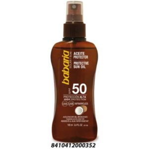 BABARIA BRONC.SPRAY ACEITE FP-50 COCO 100 ML.C/ 6 UDS