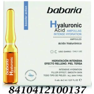 BABARIA AMPOLLAS ACIDO HYALURONIC 5 UDS 2 ML. C/ 6 UDS