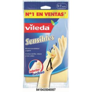 VILEDA GUANTES SENSIBLES AROMA VAINILLAT/S PAQ.12 UDS C/ 12 UDS