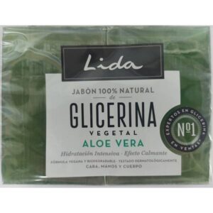 JABON MANOS LIDA GLICERINA Y ALOE VERA 2X125 GRS C/ 12 UDS