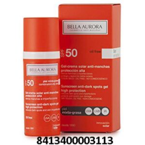 B. AURORA ANTIMANCHAS GEL CREMA SOLAR FP50 M./G. 50 ML C/ 6 UDS