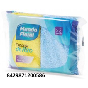 ESPONJA DE BAÑO TOBAIN M. FLORAL RIZO 2UDS. C/ 18 UDSUDS. C/ 18 UDS