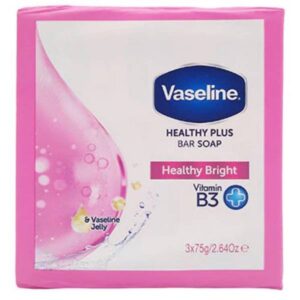 JABON MANOS VASELINE VITAMINA B3 SALUDABLE BRILLANT 3 X 75GR C/48