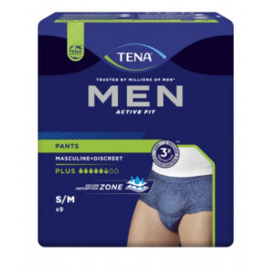 COMPRESAS TENA FOR MEN PANTS PLUS S/M 8UDS C/ 4 UDS