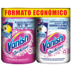 QUITA MANCHAS VANISH POLVO 800 GRS DUPLO ROPA COLOR Y BLANCA C/ 3